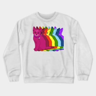 Rainbow Kitty Eight Kitties of ROYGBIV Feeling At Home Crewneck Sweatshirt